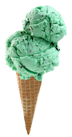 Mint chocolate chip cone